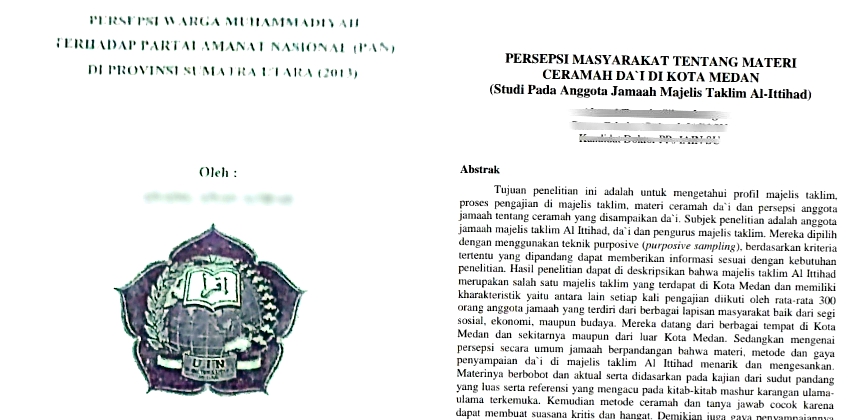 Ini Satu Bukti Dugaan Karya Ilmiah Bodong untuk Akreditasi FIS UINSU, Siapa Bohong?