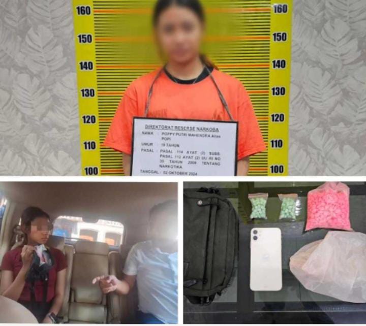 Polda Sumut Tangkap Wanita Muda Bawa Ratusan Butir Ekstasi