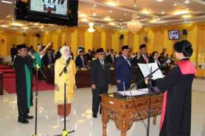 Sribana, Ajai, Antoni dan Romelta Dilantik Jadi Pimpinan DPRD Langkat