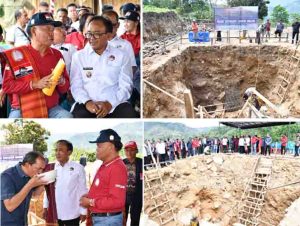 Wabup Samosir bersama Ketua PPLMI Letakkan Batu Pertama Pembangunan Salib Suci “Silang Hangoluan” Limbong Mulana