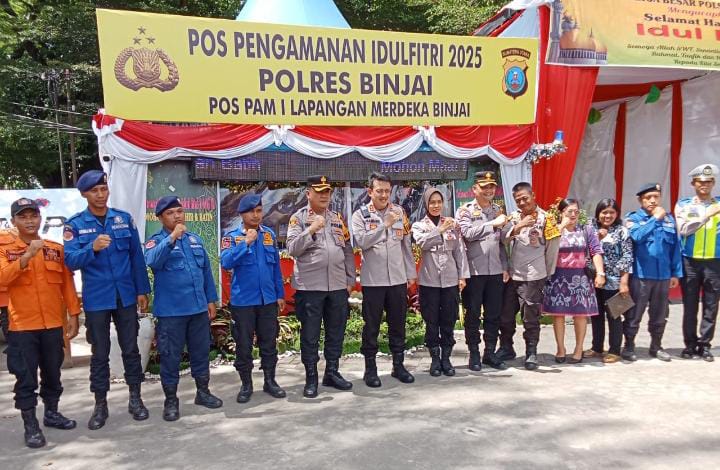 Pastikan Wilayah Hukum Kondusif Kapolres Binjai Cek Pospam dan Posyan