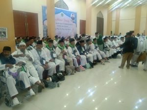 JCH Kloter I Asal Padang Sidempuan Tiba di Asrama Haji Medan