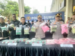 Polisi Tangkap 3 Kurir Narkoba Jaringan Internasional Malaysia di Medan, 20 Kg Sabu dan 58.750 ribu Inex Dista