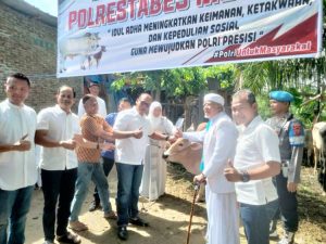 Polrestabes Medan Salurkan 14 Ekor Lembu