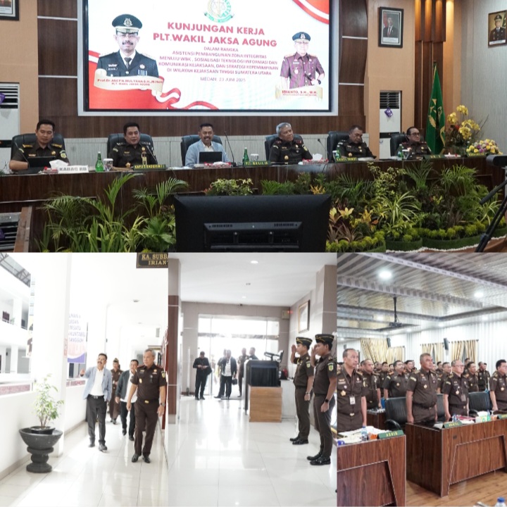 Kunker Ke Kejati Sumut, Wakil Jaksa Agung Sampaikan Asistensi Pembangunan Zona Integritas Menuju WBK