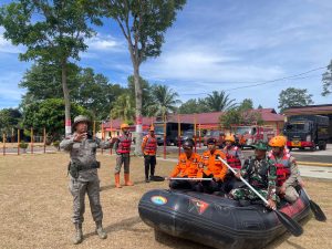 Satuan Brimob Polda Sumut Tuan Rumah Latihan Gabungan Penanggulangan Bencana Alam Bersama TNI, POLRI dan Pemerintah Tabagsel