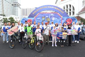 Car Free Day HUT Bhayangkara ke-79 di Merdeka Walk Medan Semarak