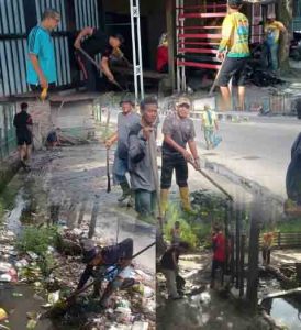 Gotong Royong Bersama Perangkat Kecamatan Datuk Bandar dan JWT EMAS