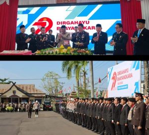 AKBP Agung Basuki,SIK,M.M Pimpin Upacara HUT  Bhayangkara di Mapolres Tanjab Barat