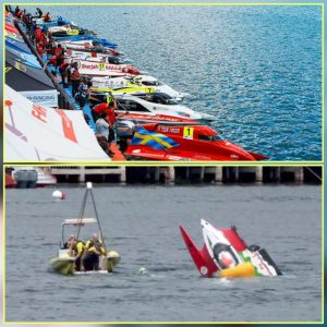 Insiden Tabrakan Warnai Puncak F1 Powerboat di Danau Toba