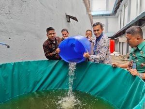 Rutan Kelas I Labuhan Deli Lakukan Penaburan Benih Lele, Dorong Kemandirian dan Ketahanan Pangan
