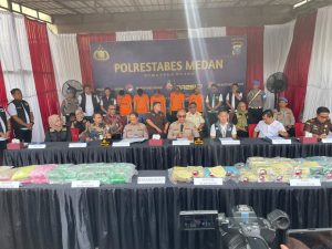 Polrestabes Medan Musnahkan 20 Kg Sabu dan 59.750 Pil Ekstasi