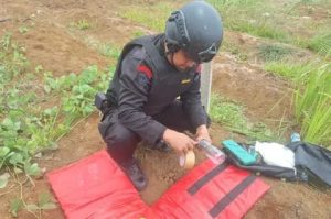 Brimob Sumut Amankan Mortir Militer di Tapsel