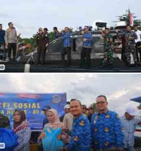 Wali Kota Bersama Forkopimda Bagikan Bantuan Sosial dan Kartu BPJS Ketenagakerjaan Kepada Nelayan
