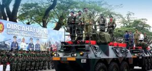 Wabup Karo Hadiri Puncak Peringatan HUT Ke-80 TNI di Medan