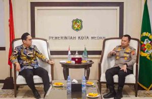 Rico Waas Sambut Kunjungan Kapolrestabes Medan,Bersinergi Atasi Permasalahan Kota