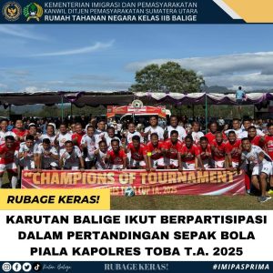 Karutan Balige Ikut Meriahkan Laga Eksibisi Penutupan Turnamen Piala Kapolres Toba 2025