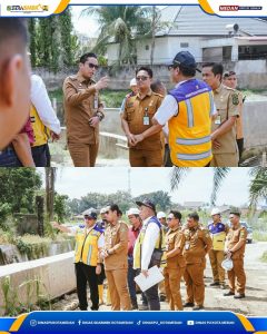 Bersama Wali Kota Medan, Gibson Panjaitan Tinjau Progres Pembangunan Floodway Sei Sikambing-Belawan