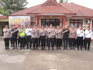 Kapolres Pimpin Apel Pagi di Polsek Binjai Selatan