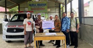 BRI Peduli TJSL Serahkan Mobil Jenazah untuk Lembaga Majelis Taklim Nurul Hidayah Palas