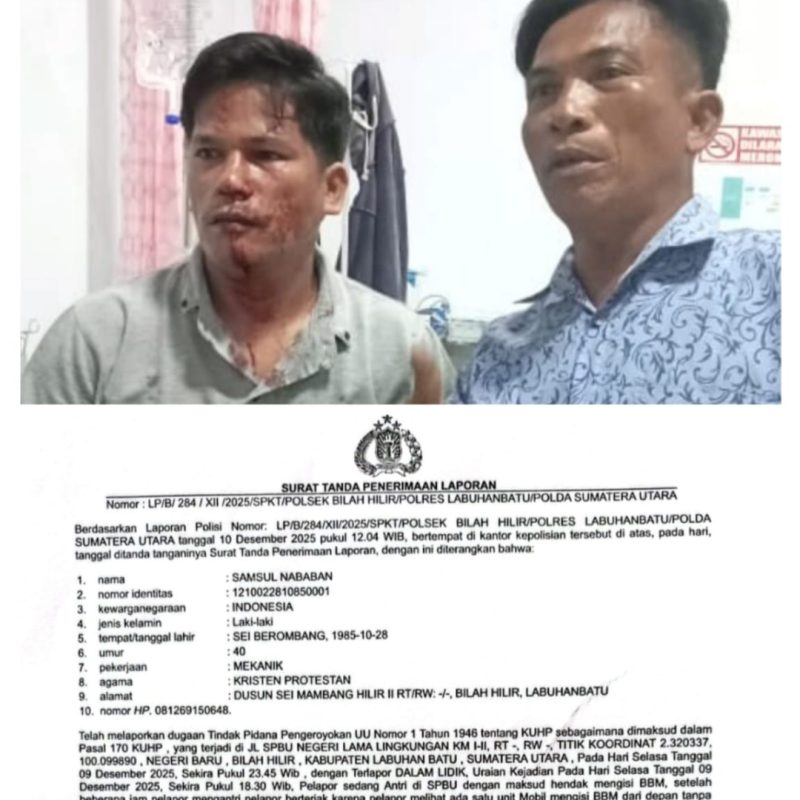 Dugaan Penganiayaan di SPBU Negeri Lama, Korban Desak Polisi Segera Tangkap Pelaku