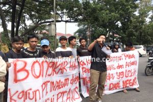 Kejatisu Didemo, Massa Desak Bukti Hasil Penggeledahan PT. Inalum Diumumkan