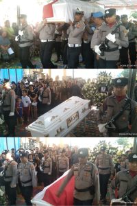 Polres Langkat Gelar Upacara Persemayaman dan Pemakaman Almarhum AIPTU Andreas Peberta Sembiring