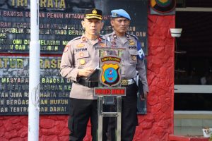 Polres Binjai Gelar Upacara Pemberian Tanda Kehormatan Satya Lencana Polri