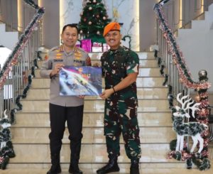 Kapolrestabes Medan Terima Kunjungan Silaturahmi Danyon 469 Kopasgat