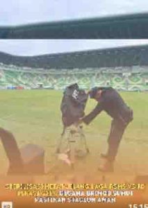 Sterilisasi Ketat Jelang Laga PSMS vs FC Bekasi City, Gegana Brimob Sumut Pastikan Stadion Aman