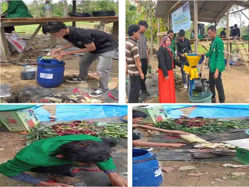 Mahasiswa Berdampak UMN Al-Washliyah Laksanakan Pelatihan dan Pendampingan Pembuatan Pupuk Organik Cair (POC) di Desa Lubuk Sidup