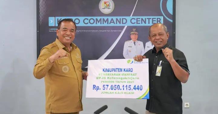 Bupati Karo Terima Audiensi Kepala Kantor BPJS Ketenagakerjaan Medan
