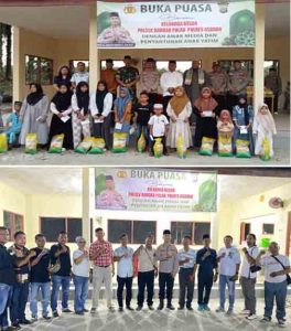 Kapolsek Bandar Pulau Buka Puasa Bersama Anak Yatim dan Insan Pers