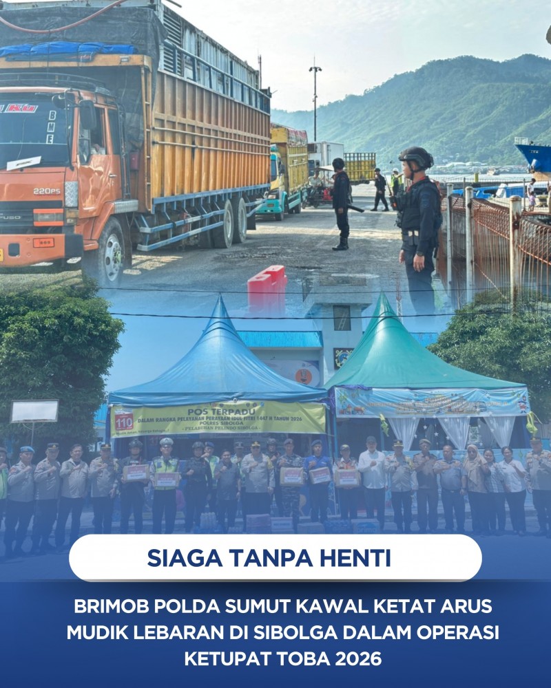 Siaga Tanpa Henti! Brimob Polda Sumut Kawal Ketat Arus Mudik Lebaran di Sibolga