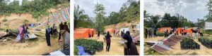 Tim Mahasiswa Berdampak UMN Al-Washliyah Laksanakan Gotong Royong Bersihkan Sampah Pasca Banjir di Desa Lubuk Sidup