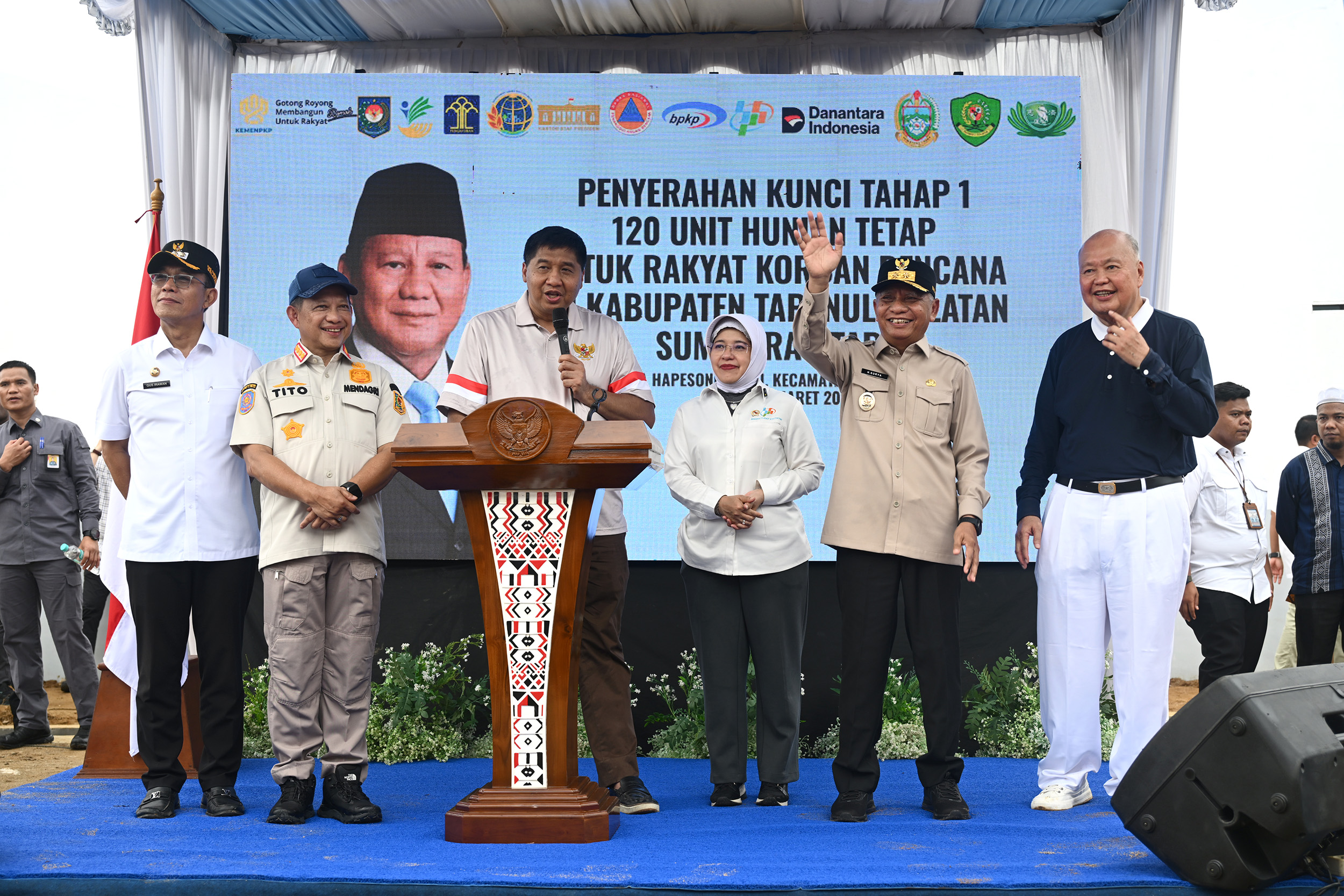 Bersama Mendagri dan Menteri PKP, Wagub Sumut Tinjau Huntap Tapsel