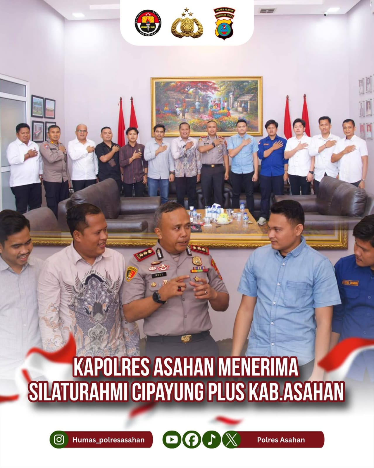 Kapolres Asahan Terima Silaturahmi Cipayung Plus, Perkuat Sinergi Jaga Kamtibmas