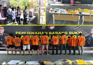 Polres Batu Bara Gelar Pers Rilis Gagalkan Peredaran 2 Kg Sabu, Sekaligus Musnahkan Sejumlah Barang Bukti Narkotika