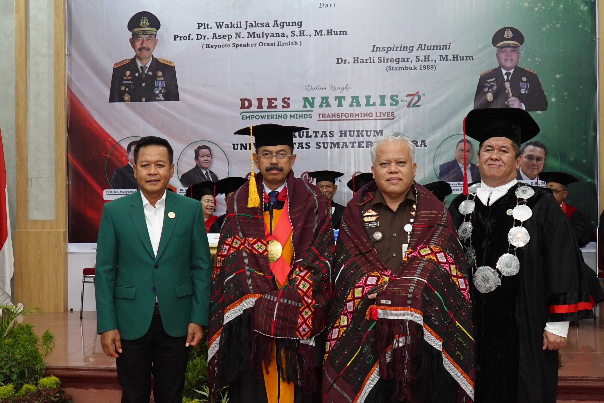 Transformasi Hukum Pidana Nasional Pasca Berlaku KUHP Dan KUHAP, Kajati Sumut Dampingi Plt. Wakil Jaksa Agung R.I Pada Orasi Ilmiah Di USU