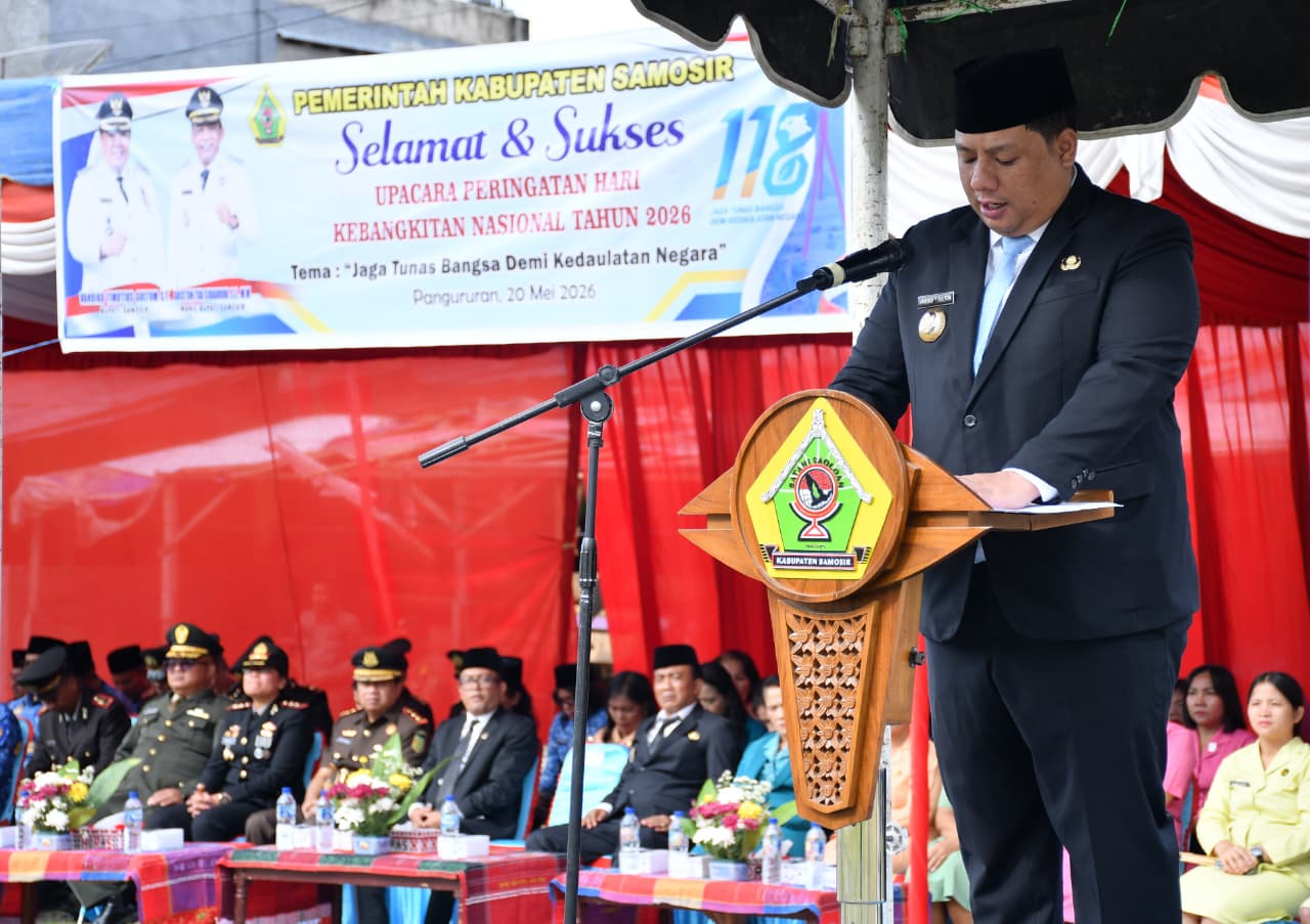 Bupati Samosir Pimpin Upacara Harkitnas 2026, Ajak Generasi Muda Bangkit di Era Digital