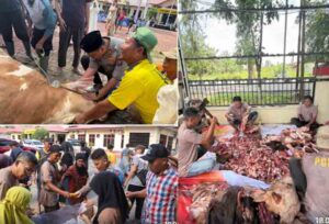 Kapolres Langkat Pimpin Penyembelihan Hewan Qurban