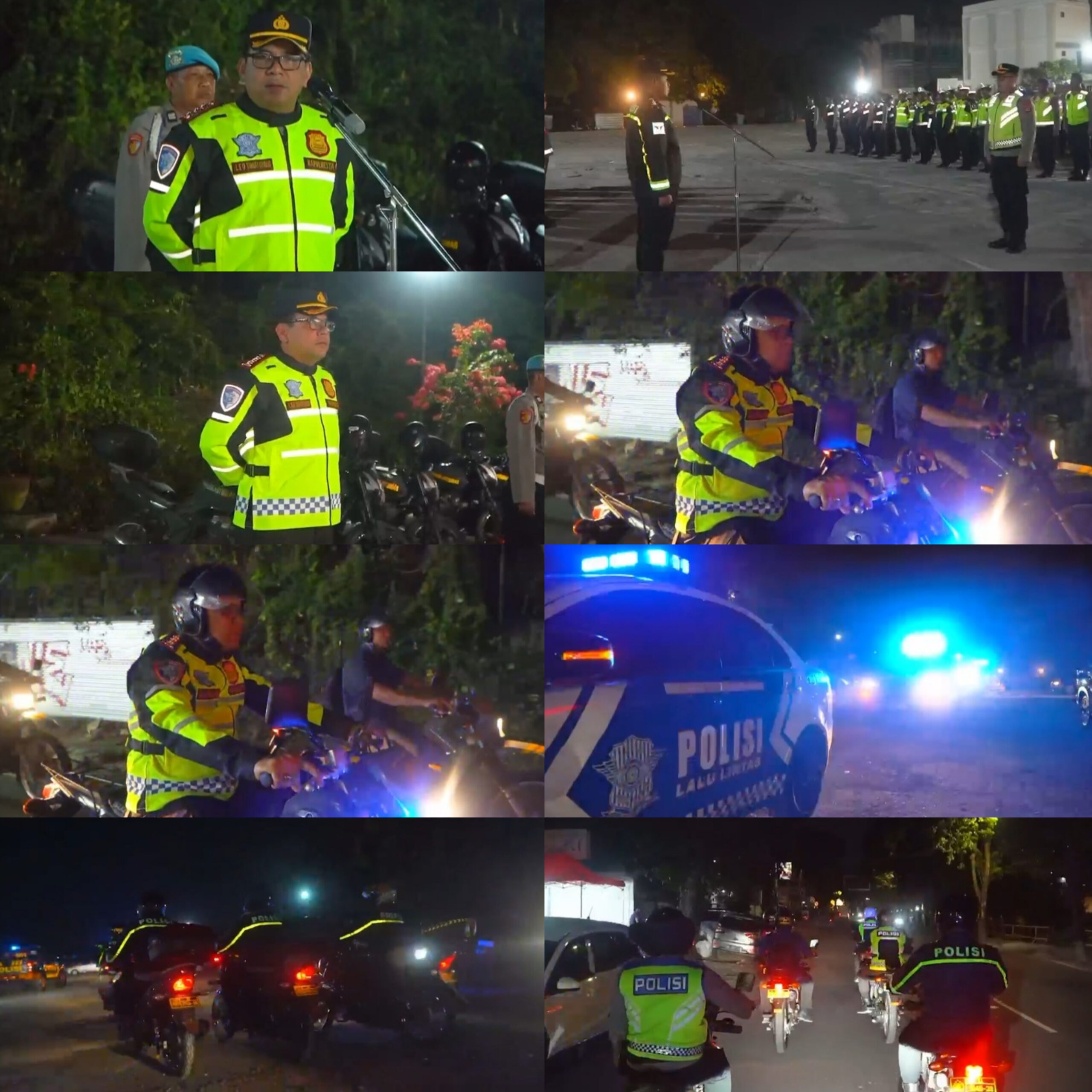 Kapolresta Denpasar Pimpin Langsung Patroli Skala Besar, Ratusan Personil Dikerahkan Jaga Kamtibmas dan Cegah Kejahatan Jalanan