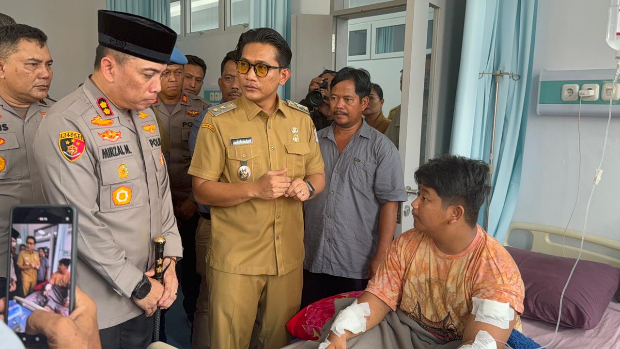 Kapolres Binjai Jenguk Korban Begal Pelajar