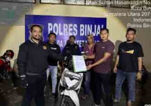 Team Khusus Anti Begal 1.1 Polres Binjai berhasil Amankan Sepeda Motor hasil Curian di Kabupaten Langsa