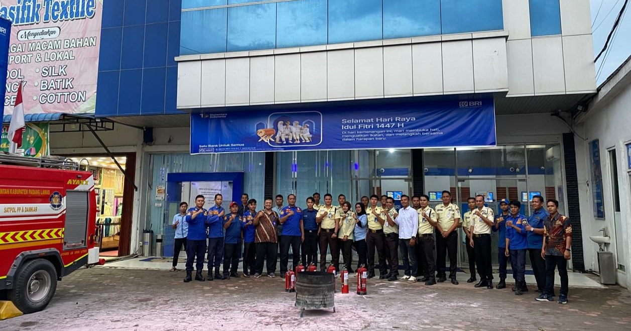 Simulasi Kebakaran, BRI BO Sibuhuan Perkuat Kesiapsiagaan Pegawai Menghadapi Situasi Darurat