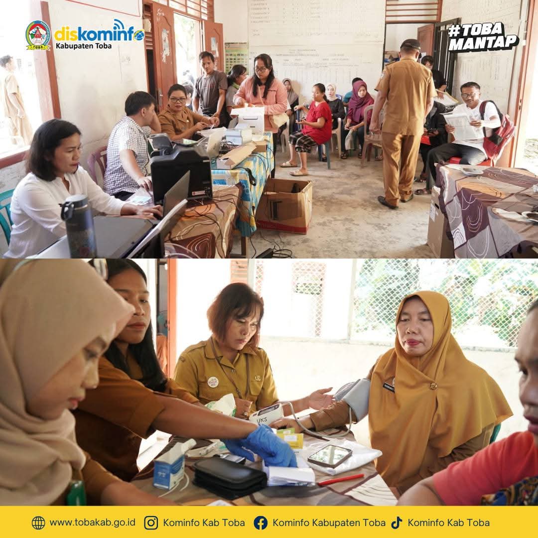 Program Jemput Bola Disdukcapil Toba Layani Ratusan Warga di Desa Meranti Timur