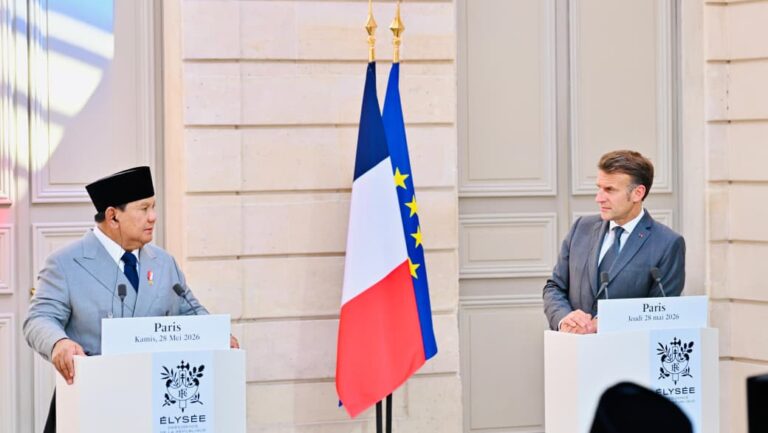 ‎Presiden Prabowo dan Presiden Macron Lakukan Pertemuan Bilateral di Istana Élysée ‎