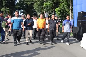 Meriahkan Hari Bhayangkara Ke-80, Polres Binjai Olahraga Bersama Forkopimda dan Masyarakat