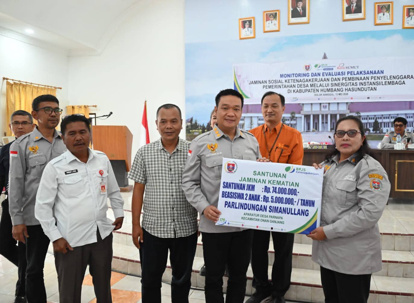 Bupati Humbang Hasundutan Hadiri Monev Jamsos Ketenagakerjaan dan Pembinaan Pemdes