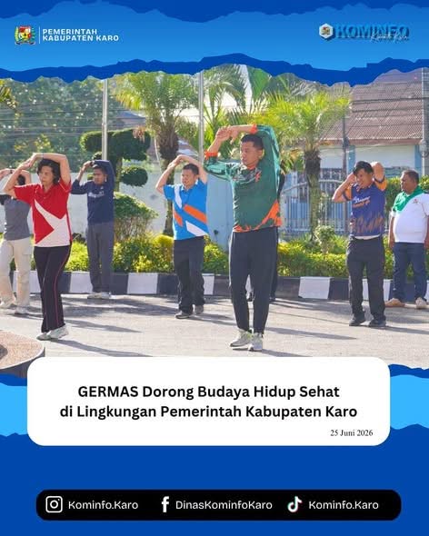 GERMAS Dorong Budaya Hidup Sehat di Lingkungan Pemkab Karo